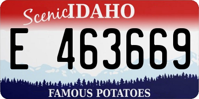 ID license plate E463669