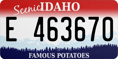ID license plate E463670