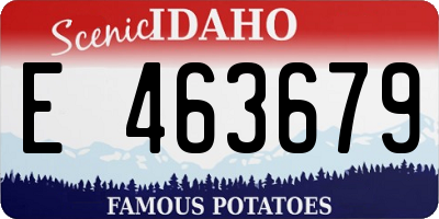 ID license plate E463679