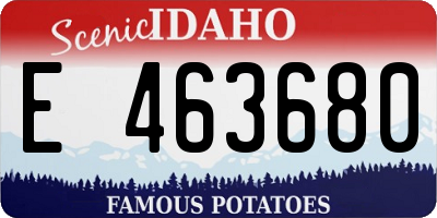 ID license plate E463680