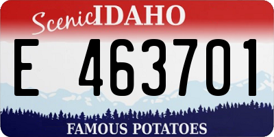 ID license plate E463701