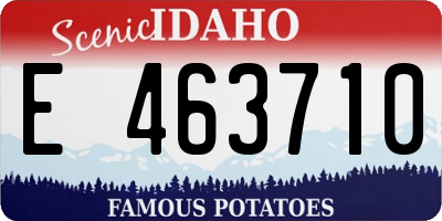 ID license plate E463710