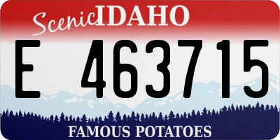 ID license plate E463715