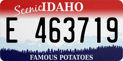 ID license plate E463719