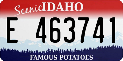 ID license plate E463741