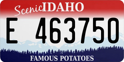 ID license plate E463750