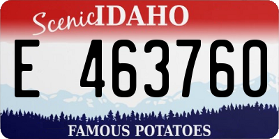ID license plate E463760