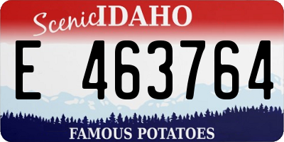 ID license plate E463764