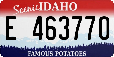ID license plate E463770