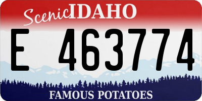 ID license plate E463774