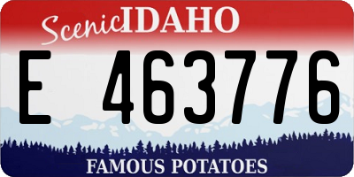 ID license plate E463776