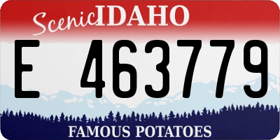 ID license plate E463779