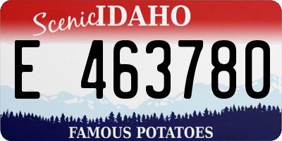 ID license plate E463780