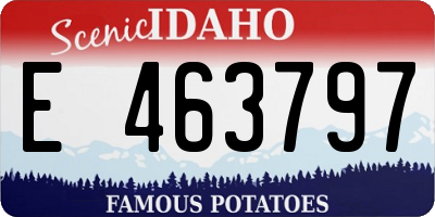 ID license plate E463797