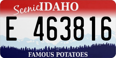 ID license plate E463816