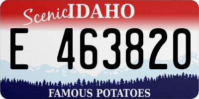 ID license plate E463820