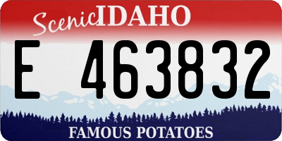 ID license plate E463832