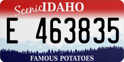 ID license plate E463835