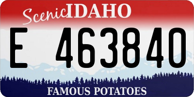 ID license plate E463840