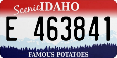 ID license plate E463841