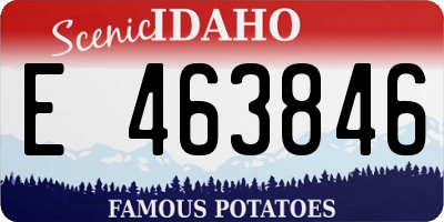 ID license plate E463846