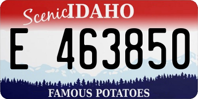 ID license plate E463850