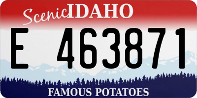 ID license plate E463871