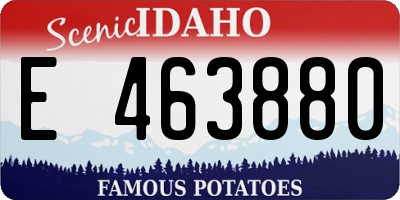 ID license plate E463880