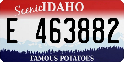 ID license plate E463882