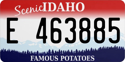 ID license plate E463885