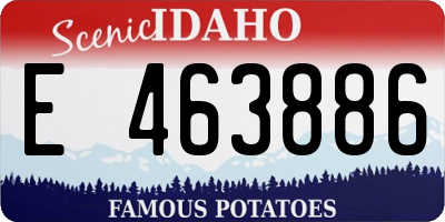 ID license plate E463886