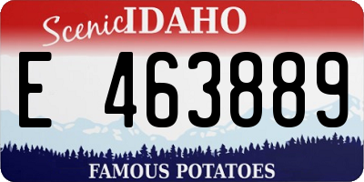 ID license plate E463889