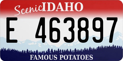 ID license plate E463897