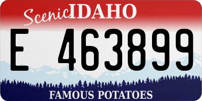 ID license plate E463899