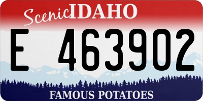 ID license plate E463902