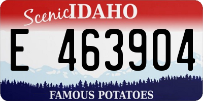 ID license plate E463904