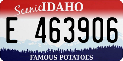 ID license plate E463906