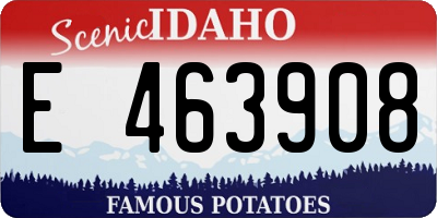ID license plate E463908