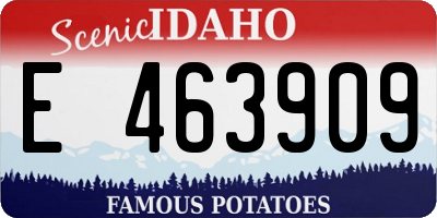 ID license plate E463909