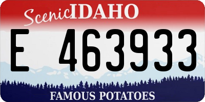 ID license plate E463933