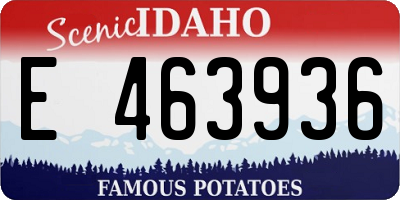 ID license plate E463936