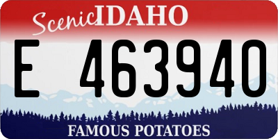 ID license plate E463940