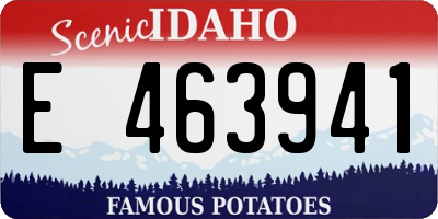 ID license plate E463941