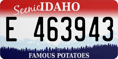 ID license plate E463943