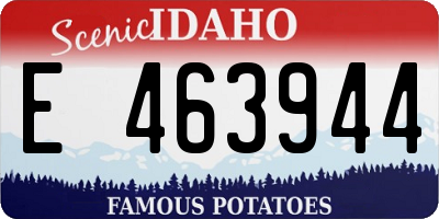 ID license plate E463944