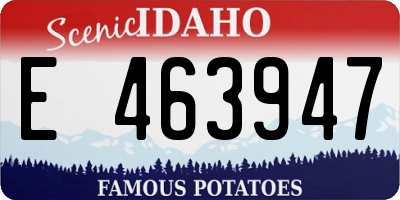ID license plate E463947
