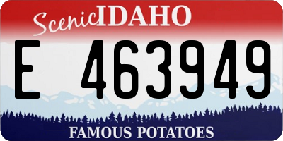 ID license plate E463949