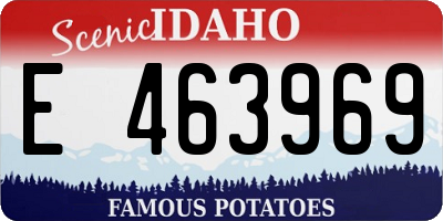 ID license plate E463969