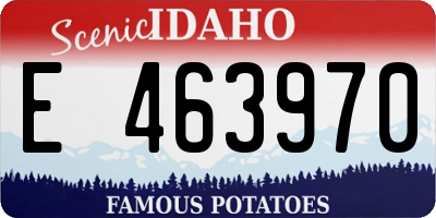ID license plate E463970