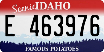 ID license plate E463976